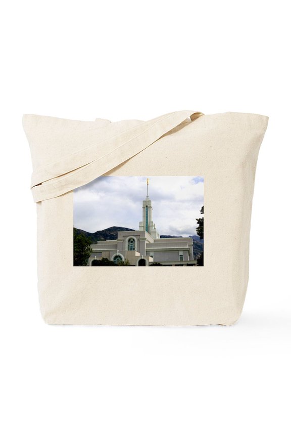- LDS Timpanogos Temple Tote Bag - Unisex Canvas Tote Bag, Beige, 1-Piece