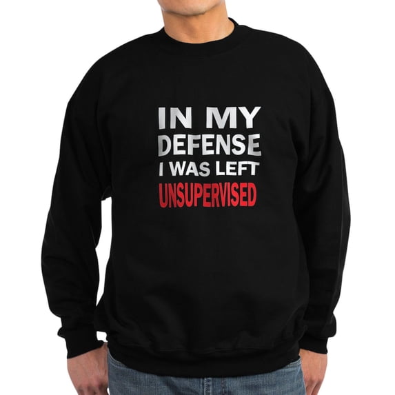 CafePress - LEFT UNSUPERVISED Sweatshirt - Classic Crew Neck Sweatshirt