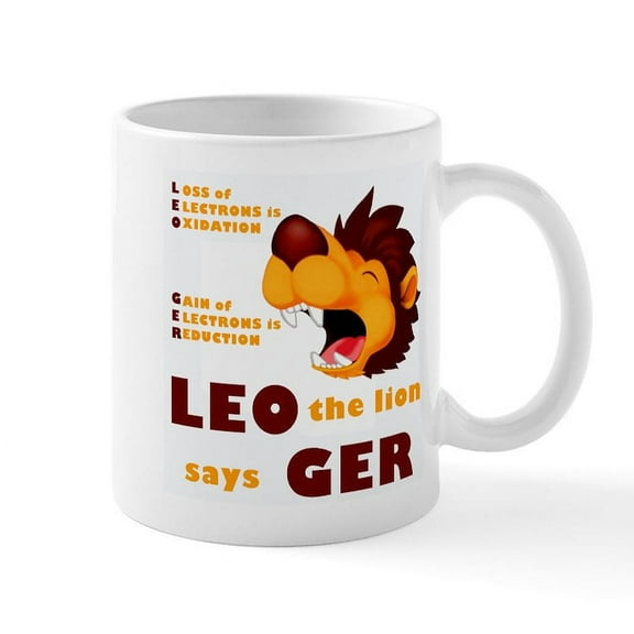CafePress - LEO The Lion Says GER Mug - 11 oz Ceramic Mug - Novelty Coffee Tea Cup