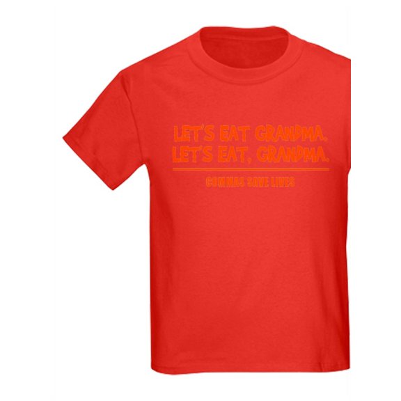 CafePress - LET's EAT GRANDMA. T Shirt - Kids Dark T-Shirt