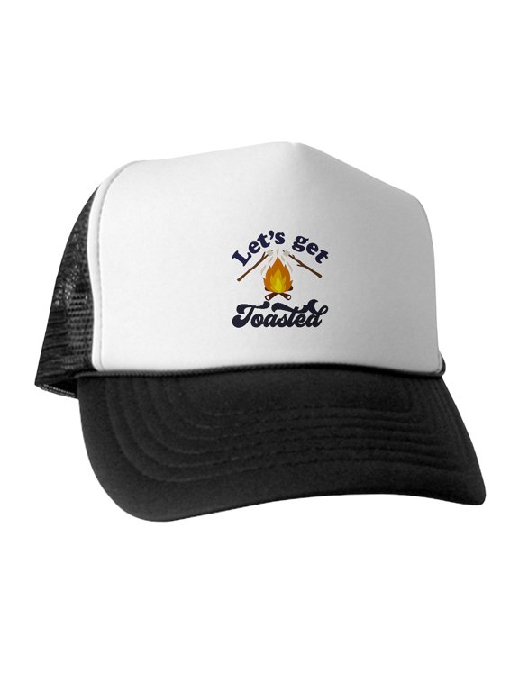 - LET's GET TOASTED - Adjustable Unisex Printed Trucker Hat with Mesh Back