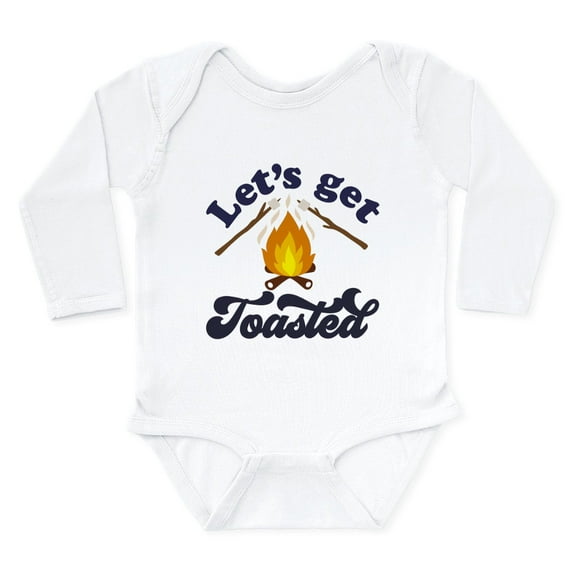 CafePress - LET's GET TOASTED Body Suit - Long Sleeve Cotton Baby Bodysuit