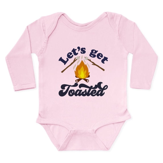 CafePress - LET's GET TOASTED Body Suit - Long Sleeve Cotton Baby Bodysuit