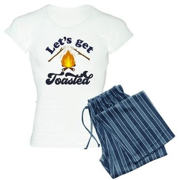 CafePress - LET's GET TOASTED Pajamas - Women's Short Sleeve Print T-Shirt and Pants Light Cotton Pajama Set