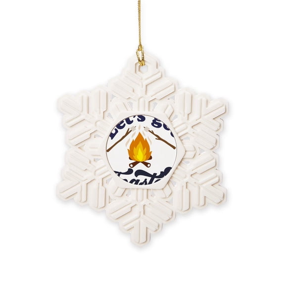 CafePress - LET's GET TOASTED - Snowflake Ornament