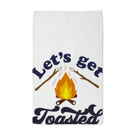 CafePress - LET's GET TOASTED - Tea Towel