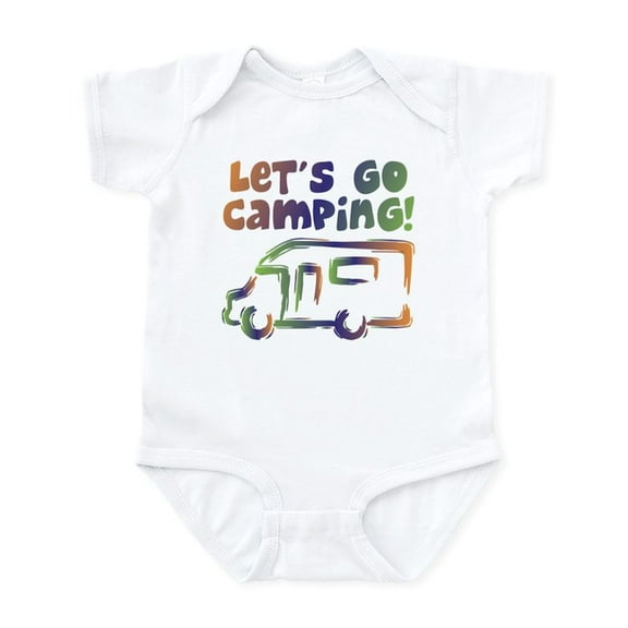 CafePress - LET's GO CAMPING! Infant Bodysuit - Baby Light Bodysuit, Size Newborn - 24 Months