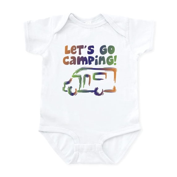 CafePress - LET's GO CAMPING! Infant Bodysuit - Baby Light Bodysuit, Size Newborn - 24 Months
