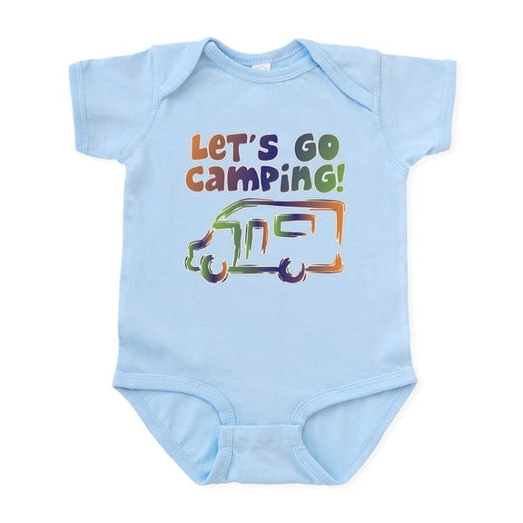 CafePress - LET's GO CAMPING! Infant Bodysuit - Baby Light Bodysuit, Size Newborn - 24 Months