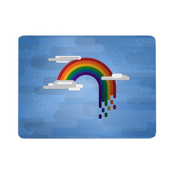 CafePress - LGBTQ Pride Flag Minimalist Rainbow Design - Large Sherpa Fleece Throw Blanket 80" x 60"