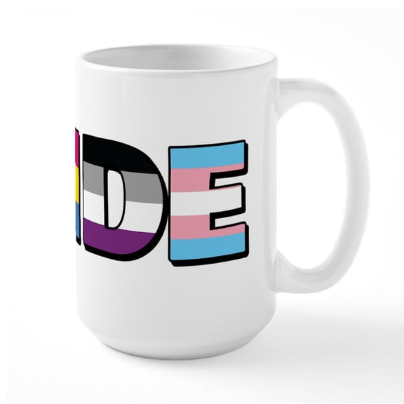 CafePress - LGBTQ Pride Large Mug - 15 oz Ceramic Large White Novelty Mug
