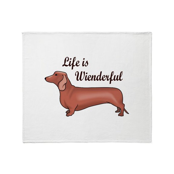 CafePress - LIFE IS WIENDERFUL Throw Blanket - Soft Fleece Throw Blanket, 50"x60" for All Ages
