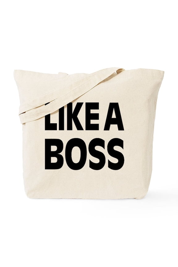 - LIKE A BOSS: Tote Bag - Unisex Canvas Tote Bag, Beige, 1-Piece
