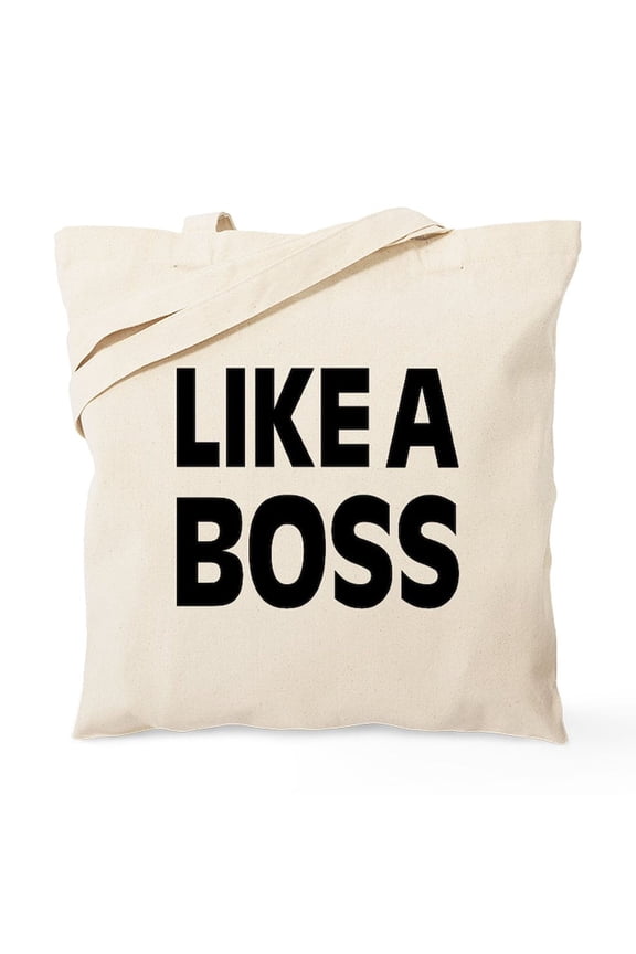 - LIKE A BOSS: Tote Bag - Unisex Canvas Tote Bag, Beige, 1-Piece
