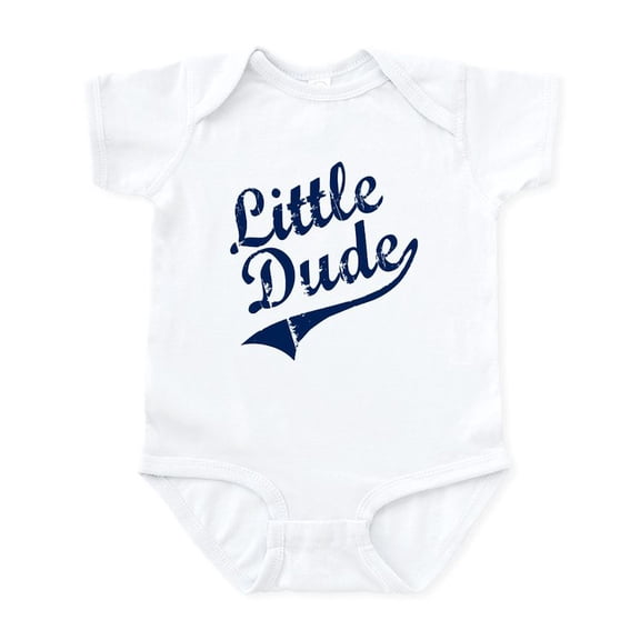 CafePress - LITTLE DUDE (Script) Infant Bodysuit - Baby Light Bodysuit, Size Newborn - 24 Months
