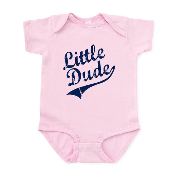CafePress - LITTLE DUDE (Script) Infant Bodysuit - Baby Light Bodysuit, Size Newborn - 24 Months