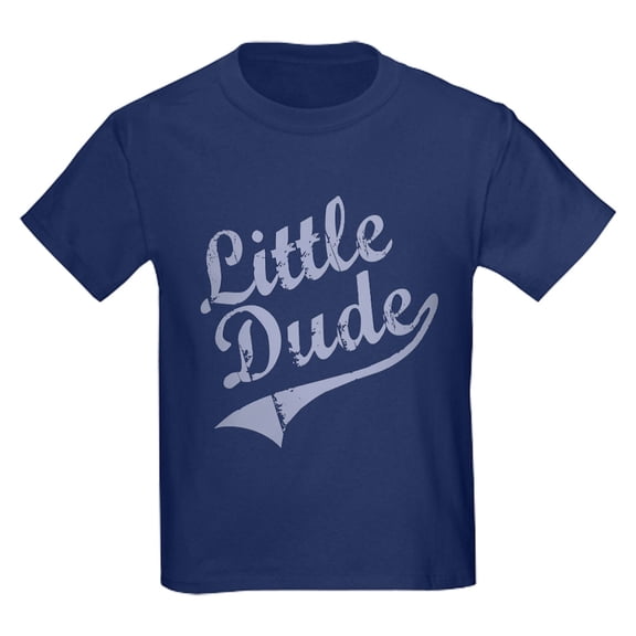 CafePress - LITTLE DUDE (Script) Kids Dark T Shirt - Dark T-Shirt Kids XS-XL