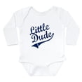 thumbnail image 1 of CafePress - LITTLE DUDE (Script) Long Sleeve Infant Bodysuit - Long Sleeve Cotton Baby Bodysuit, 1 of 4