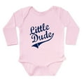 thumbnail image 1 of CafePress - LITTLE DUDE (Script) Long Sleeve Infant Bodysuit - Long Sleeve Cotton Baby Bodysuit, 1 of 4