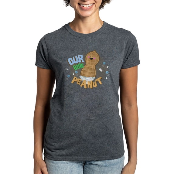 CafePress - LITTLE PEANUT Women's Dark T Shirt - Women's Traditional Fit Dark T-Shirt