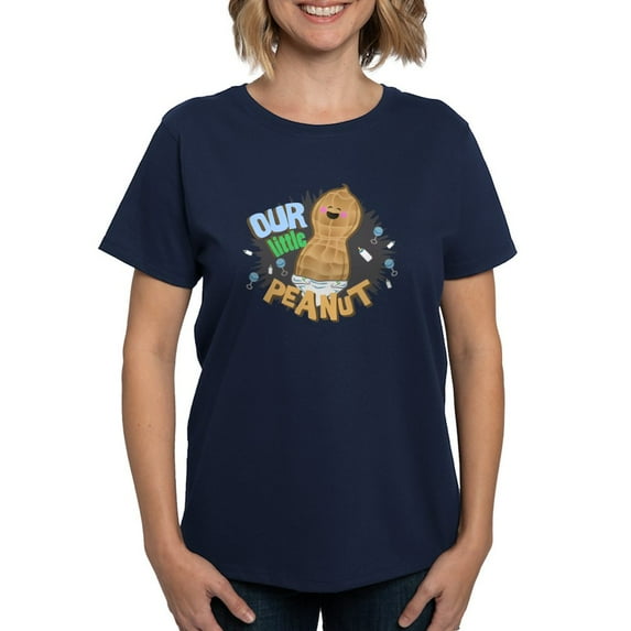 CafePress - LITTLE PEANUT Women's Dark T Shirt - Women's Traditional Fit Dark T-Shirt