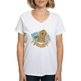 thumbnail image 1 of CafePress - LITTLE PEANUT Women's V Neck T Shirt - Womens Cotton V-Neck T-shirt, 1 of 4