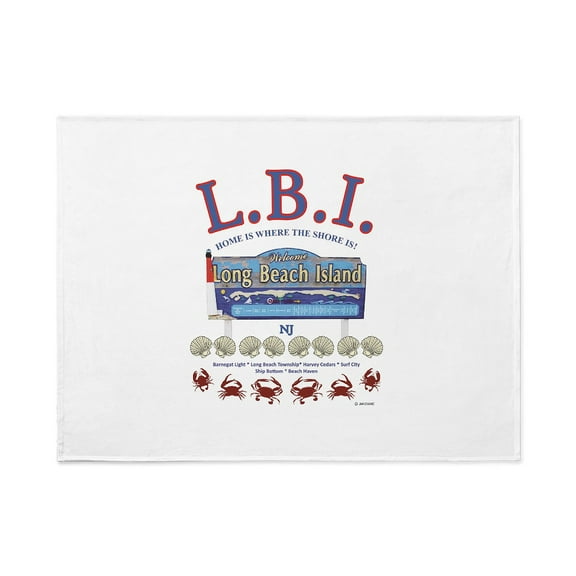 CafePress - LONG BEACH ISLAND NEW JERSEY - Large Plush Fleece Throw Blanket, 80" L x 60" W