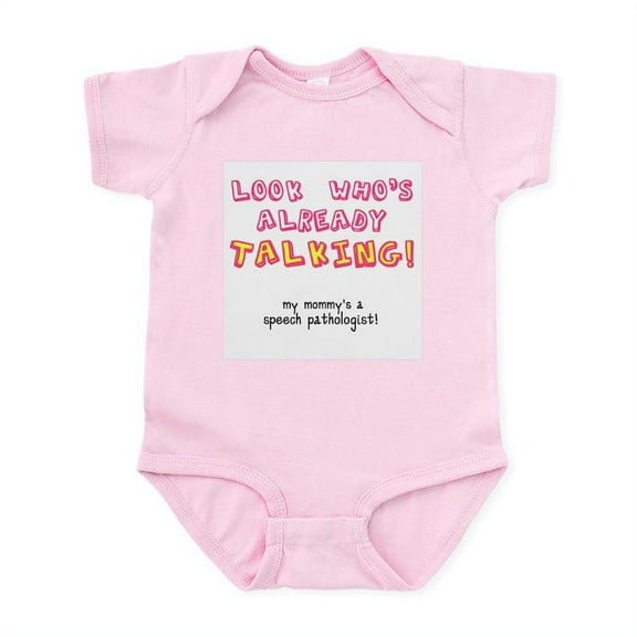 CafePress - LOOK WHO's TALKING Infant Bodysuit - Baby Light Bodysuit, Size Newborn - 24 Months