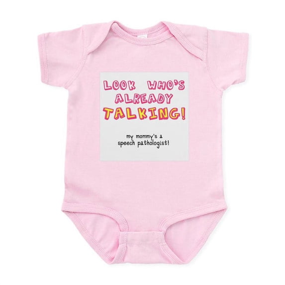 CafePress - LOOK WHO's TALKING Infant Bodysuit - Baby Light Bodysuit, Size Newborn - 24 Months