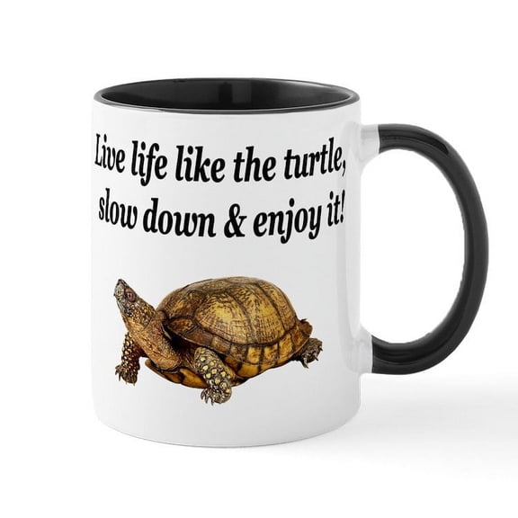 CafePress - LOVE A TURTLE Mug - 11 oz Ceramic Mug - Novelty Coffee Tea Cup