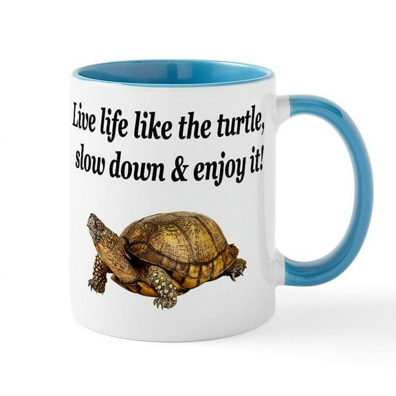 CafePress - LOVE A TURTLE Mug - 11 oz Ceramic Mug - Novelty Coffee Tea Cup