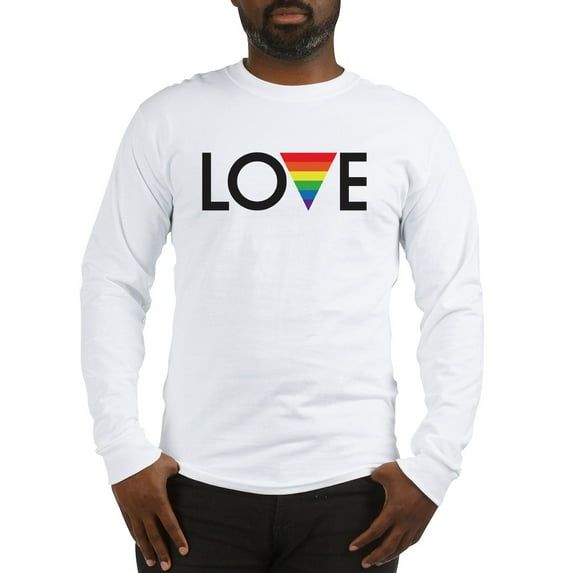 CafePress - LOVE Gay Pride Long Sleeve T Shirt - Unisex Cotton Long Sleeve T-Shirt