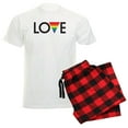 thumbnail image 1 of CafePress - LOVE Gay Pride Men's Light Pajamas - Men's Light Loose Fit Cotton Pajama Set, 1 of 7