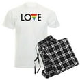 thumbnail image 1 of CafePress - LOVE Gay Pride Men's Light Pajamas - Men's Light Loose Fit Cotton Pajama Set, 1 of 7