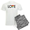 thumbnail image 1 of CafePress - LOVE Gay Pride Men's Light Pajamas - Men's Light Loose Fit Cotton Pajama Set, 1 of 7