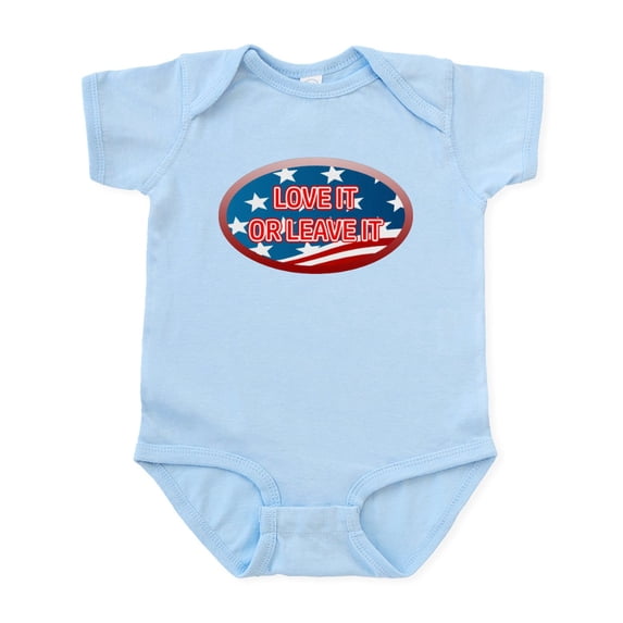 CafePress - LOVE IT OR LEAVE IT! AMERICAN FLAG Infant Bodysuit - Baby Light Bodysuit, Size Newborn - 24 Months