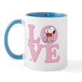 thumbnail image 1 of CafePress - LOVE Snoopy Mugs - 11 oz Ceramic Mug - Novelty Coffee Tea Cup, 1 of 3