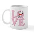 thumbnail image 1 of CafePress - LOVE Snoopy Mugs - 11 oz Ceramic Mug - Novelty Coffee Tea Cup, 1 of 3