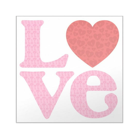 CafePress - LOVE Square Sticker 3 X 3 - Square Sticker 3" x 3"