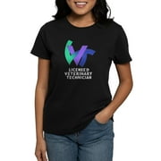 CafePress - LVT Licensed Vet Tech Design Cute Dark T Shirt - Women's Traditional Fit Dark T-Shirt
