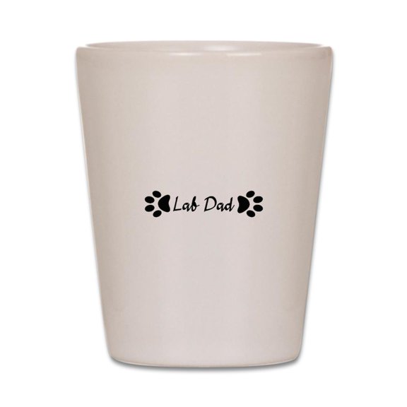 CafePress - Lab Dad - White Shot Glass, Unique and Funny Shot Glass