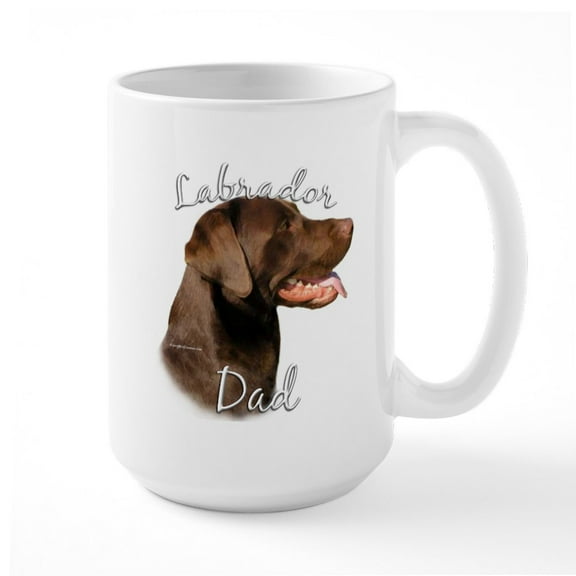 CafePress - Lab Dad2 Large Mug - 15 oz Ceramic Large White Novelty Mug