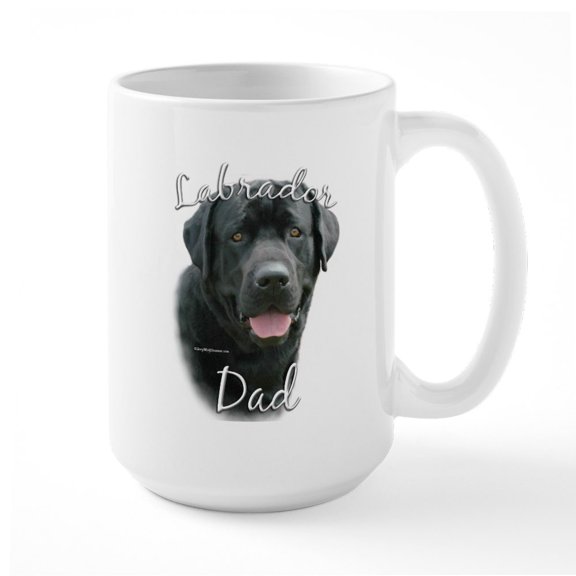 CafePress - Lab Dad2 Large Mug - 15 oz Ceramic Large White Novelty Mug