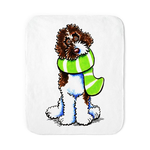 CafePress - Labradoodle Scarf - Sherpa Fleece Throw Blanket 60" x 50"