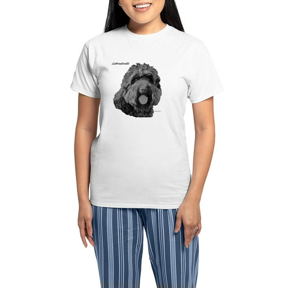 CafePress - Labradoodle Women's Light Pajamas - Women's Short Sleeve Print T-Shirt and Pants Light Cotton Pajama Set