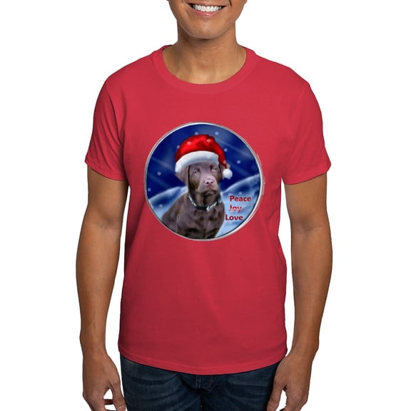 CafePress - Labrador Retriever Christmas Dark T Shirt - Men's Classic Graphic Cotton T-Shirt