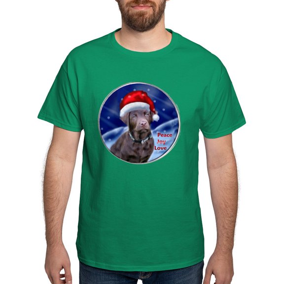 CafePress - Labrador Retriever Christmas Dark T Shirt - Men's Classic Graphic Cotton T-Shirt