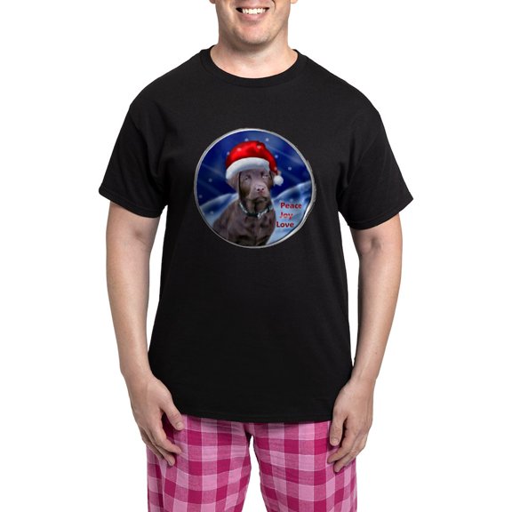 CafePress - Labrador Retriever Christmas Men's Dark Pajamas - Men's Dark Loose Fit Cotton Pajama Set