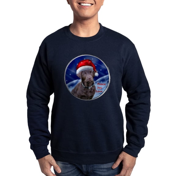 CafePress - Labrador Retriever Christmas Sweatshirt (Dark) - Classic Crew Neck Sweatshirt
