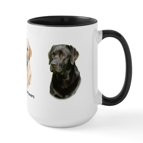 CafePress - Labrador Retrievers Large Mug - 15 oz Ceramic Large White Novelty Mug